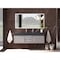 Castello Usa Nile 60" Wall Mounted Gray Vanity With Black Top And Brushed Nickel Handles CB-MC-60G-BN-2053-BL - alternate 2